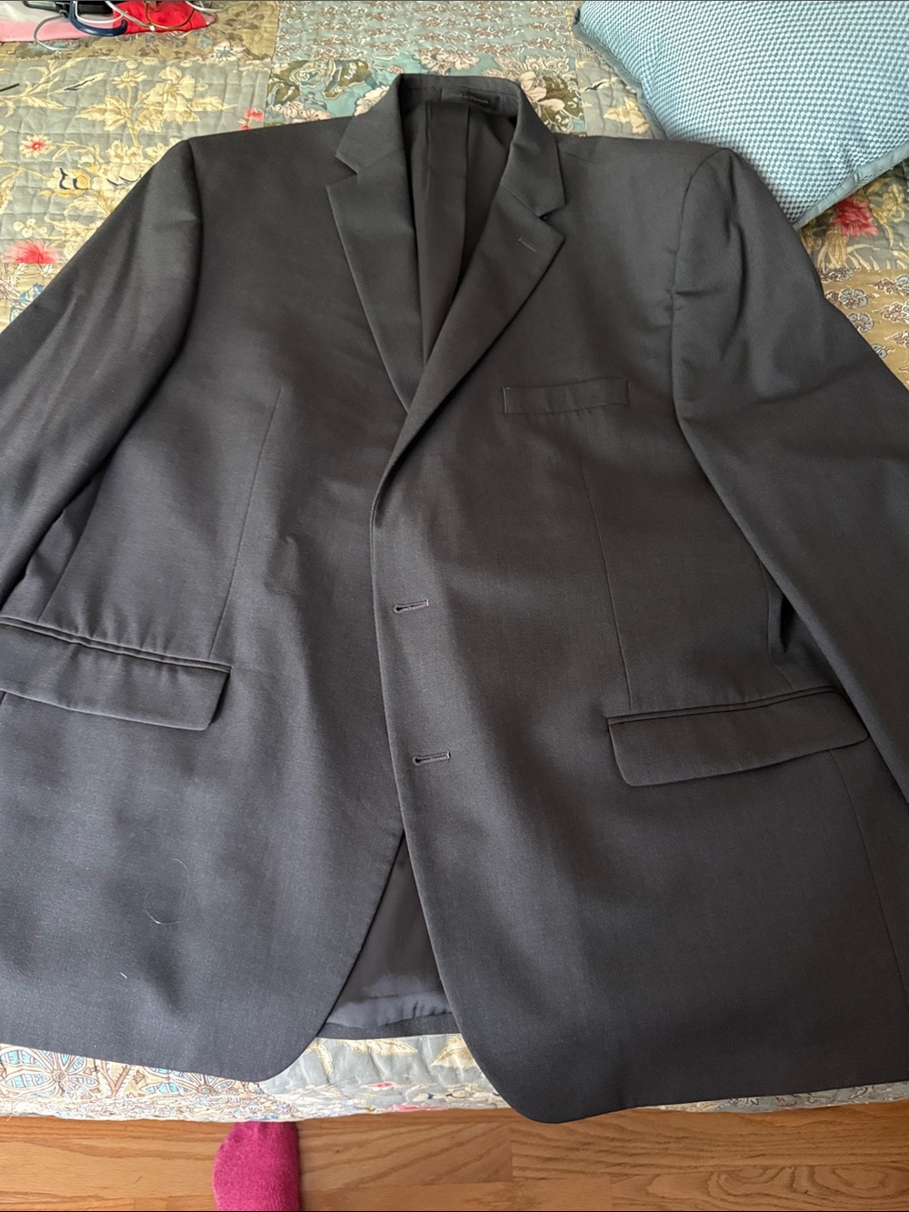 Chaps Men's Black Two-Button Suit Jacket